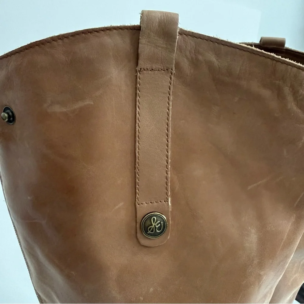 Sam Edelman Whiskey Coloured Penny Leather Riding Boots - Picture 3 of 16